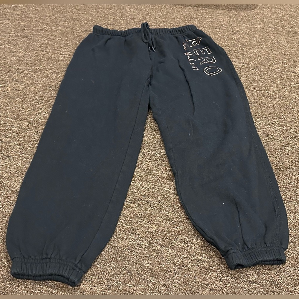 EUC! Ladies S Aéropostale logo Blk Track Sweatpants joggers casual Lounge bottom